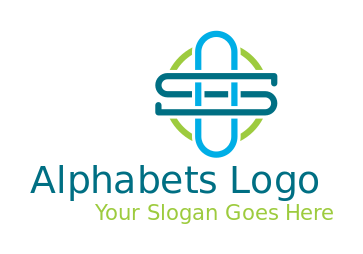 alphabets logo Letter S inside medical sign