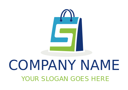 Letter S logo image in shopping bag