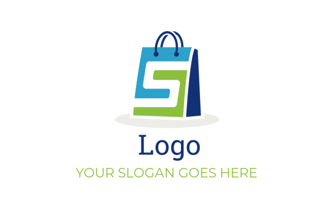 Letter S logo image in shopping bag