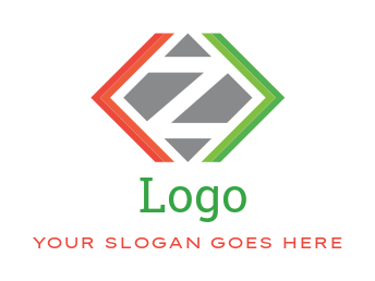 Letter Z logo icon merged with arrows