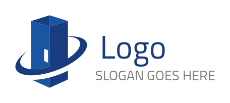 engineering logo online lift cabin with swoosh