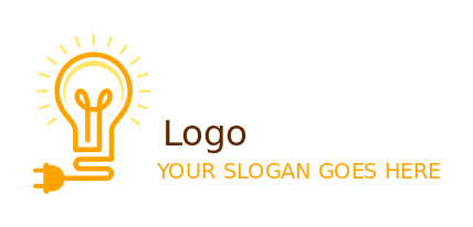 make an energy logo maker light bulb with plug