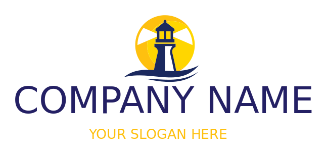 lighthouse inside the circle wordmark insurance