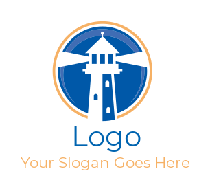 make an investment logo lighthouse in circle - logodesign.net