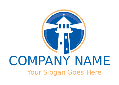 make an investment logo lighthouse in circle - logodesign.net