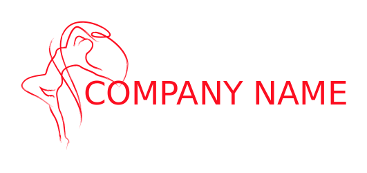 entertainment logo line art figure dancing