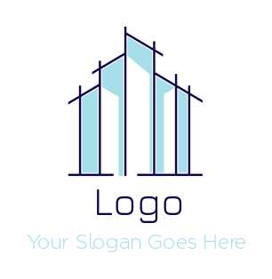 construction logo buildings architectural lines