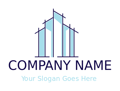 construction logo buildings architectural lines