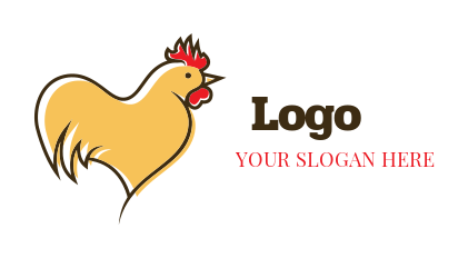 pet logo symbol line art chicken