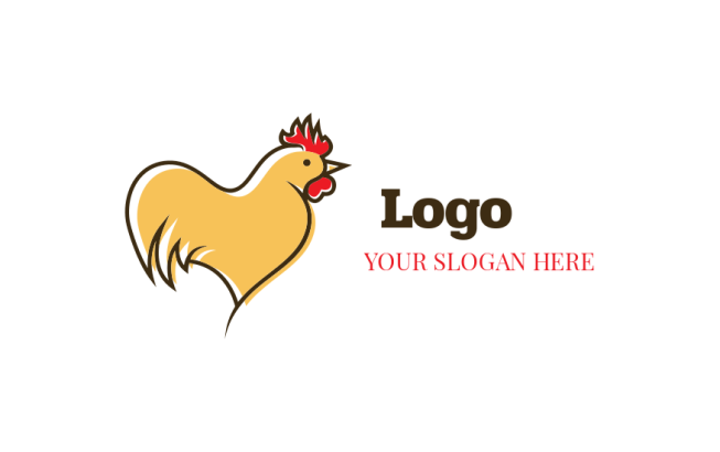 pet logo symbol line art chicken