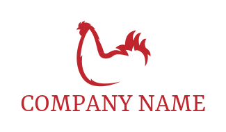 pet logo template line art chicken