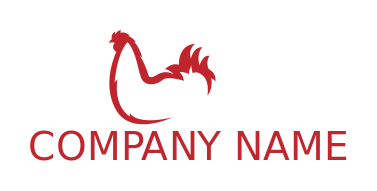 pet logo template line art chicken