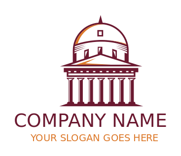 make an attorney logo court building with dome