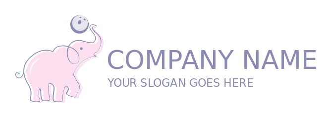 animal logo line art elephant juggling ball