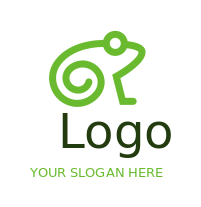 create an animal logo line art frog