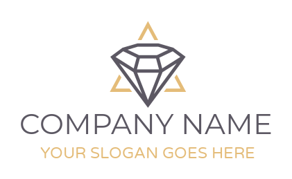 make a gemstones logo line art gem with cut lines in triangle 