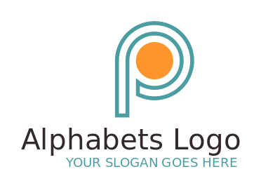 Letter P logo maker made of line art 