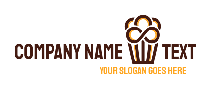popcorn parlor logo infinity shape inside packet