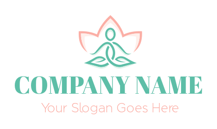 make a spa logo line art person a meditation - logodesign.net