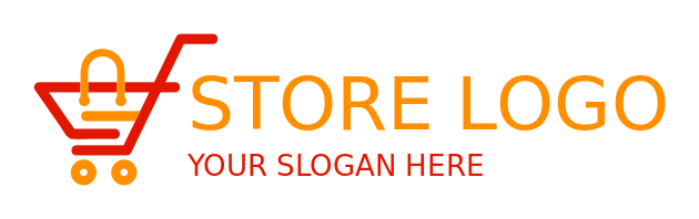 ecommerce logo line art shopping cart