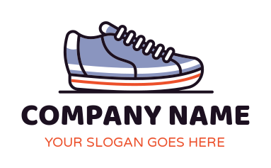 make an apparel logo line art sneaker shoe