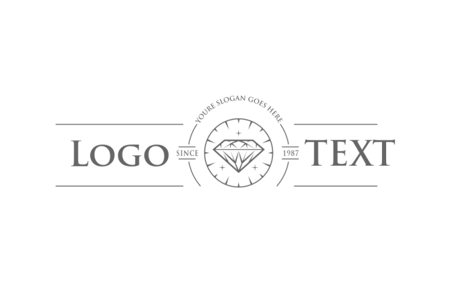 gemstones logo line art style diamond