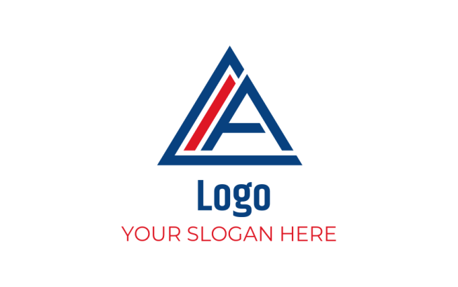 Letter A logo symbol line art triangle