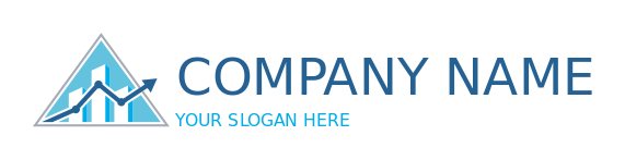 investment logo icon line graph arrow in triangle 
