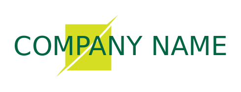 text logo maker in line slashing square