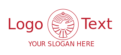 bird logo lines forming eagle in circle