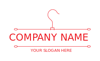 apparel logo maker lines forming hanger