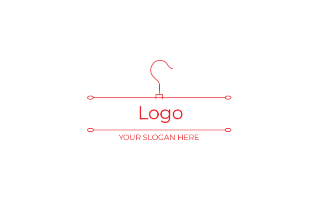 apparel logo maker lines forming hanger