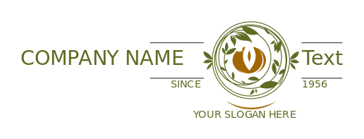 agriculture logo maker leaves in circle