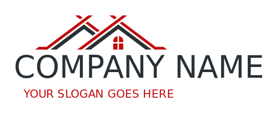 property logo lines forming roof with windows
