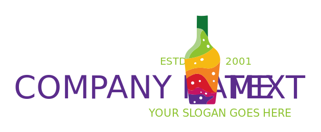 juice bar logo maker colorful bottle