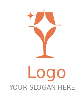 liquor store logo maker glass with sparkles