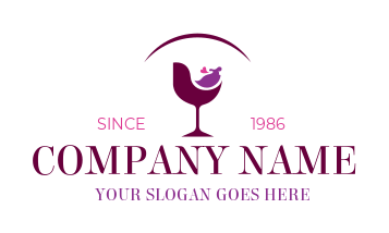 liquor store beverage and wine glass logo template