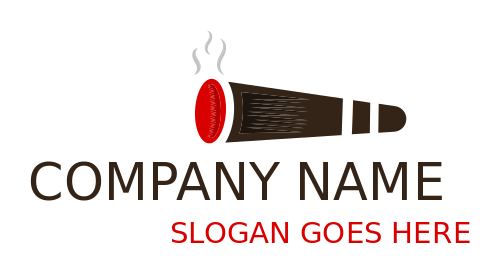 entertainment logo maker lit cigar with smoke