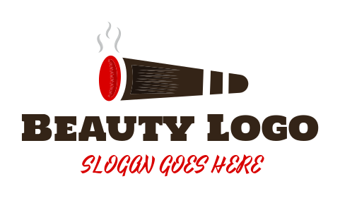 entertainment logo maker lit cigar with smoke