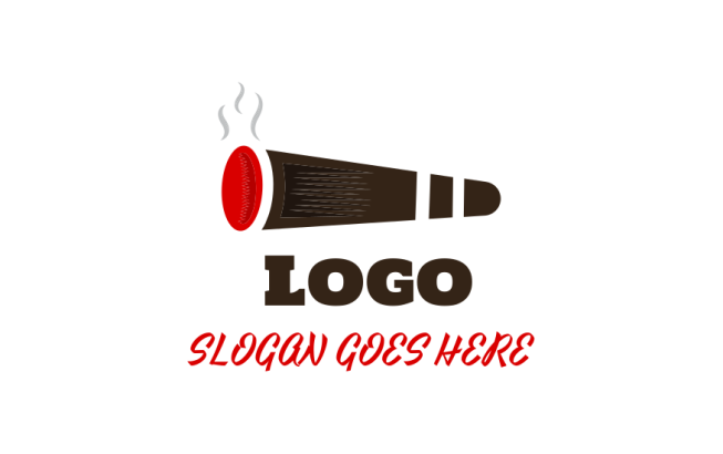 entertainment logo maker lit cigar with smoke