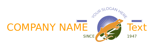 animal logo maker lizard in circle
