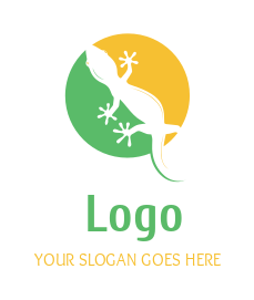 animal logo online lizard in circle 