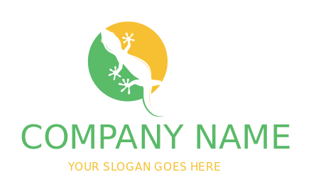 animal logo online lizard in circle 