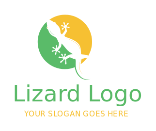 animal logo online lizard in circle