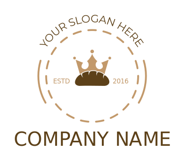 restaurant logo loaf of bread with crown