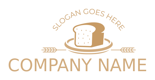 bakery logo loaf of bread with dots on plate