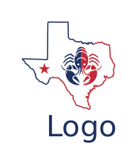 lobster with Texas colors in map