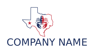 lobster with Texas colors in map