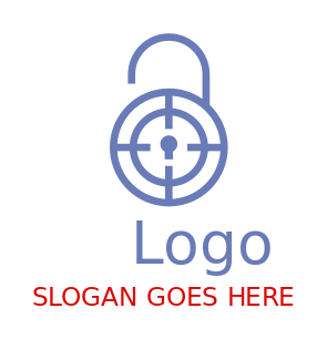 make a security logo line art padlock