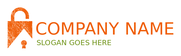 security logo template lock with keyhole